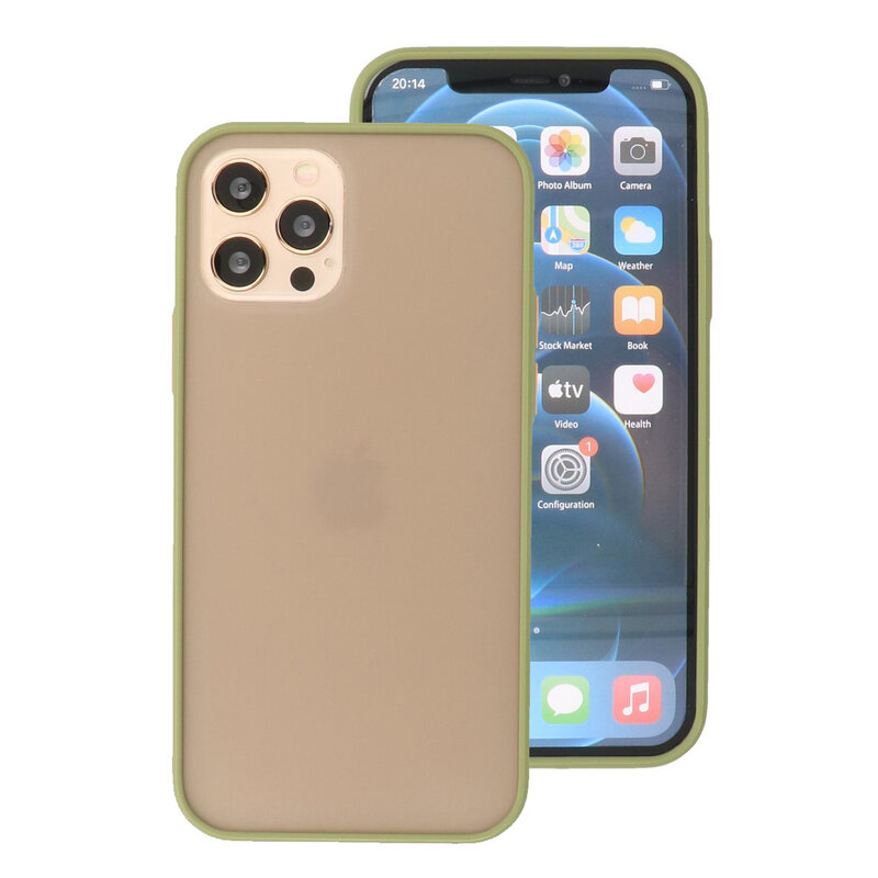 Kleurcombinatie Hard Case voor iPhone 12 - 12 Pro Groen