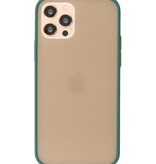 Estuche rígido con combinación de colores para iPhone 12 - 12 Pro Verde oscuro