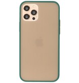 Custodia rigida con combinazione di colori per iPhone 12 - 12 Pro verde scuro