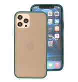 Custodia rigida con combinazione di colori per iPhone 12 - 12 Pro verde scuro