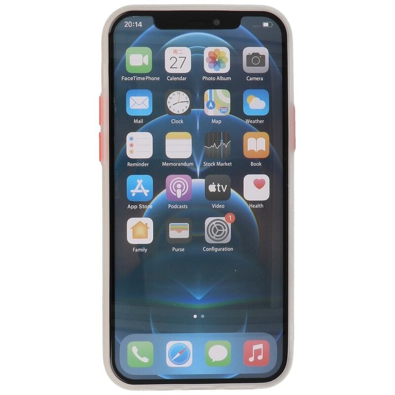 Kleurcombinatie Hard Case voor iPhone 12 - 12 Pro Wit