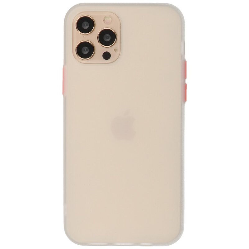Estuche rígido con combinación de colores para iPhone 12 - Pro Blanco