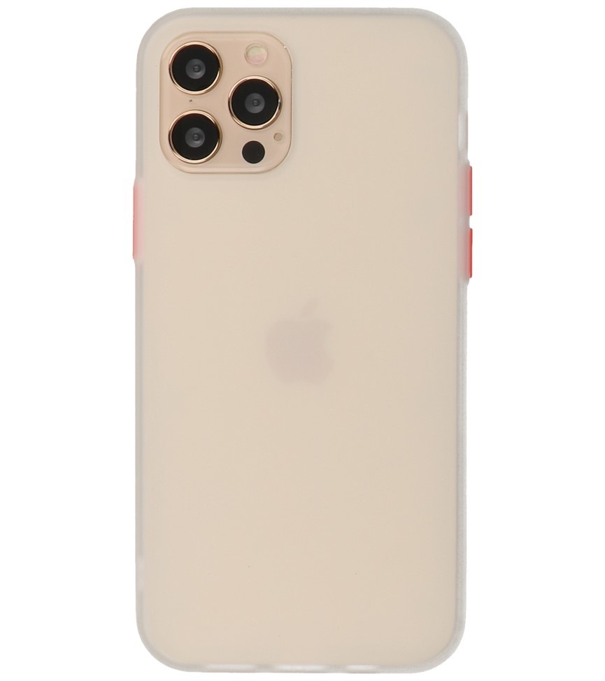 Estuche rígido con combinación de colores para iPhone 12 - Pro Blanco