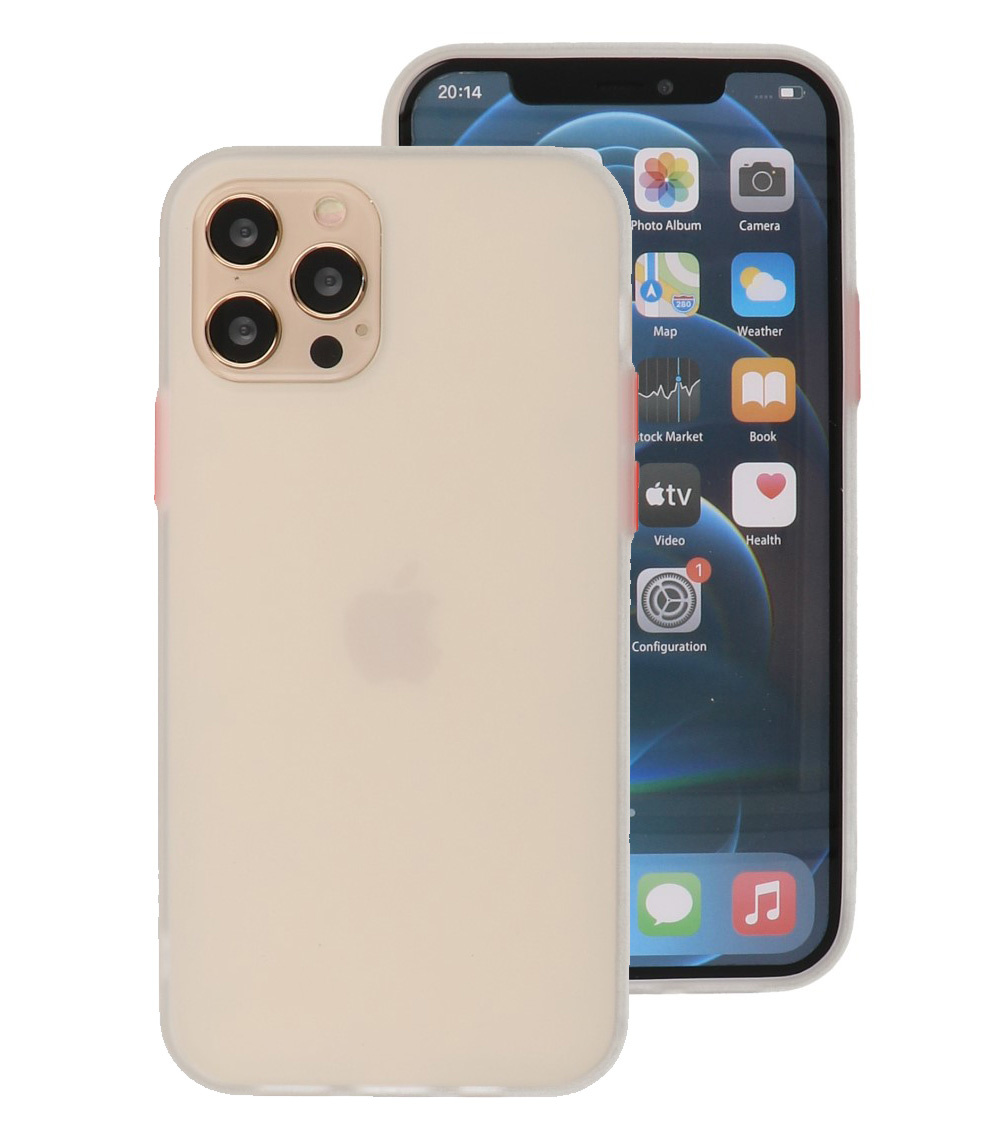 Coque Rigide Combinaison de Couleurs pour iPhone 12 - Blanc Pro