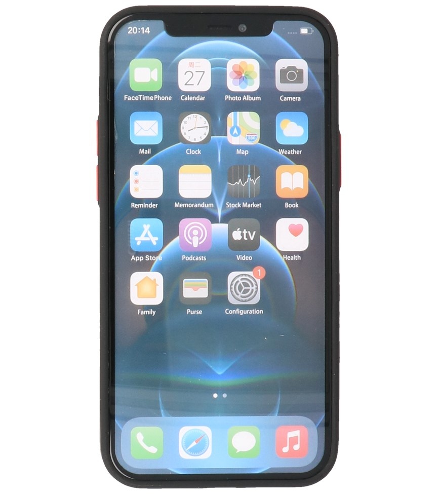 Kleurcombinatie Hard Case voor iPhone 12 Pro Max Zwart