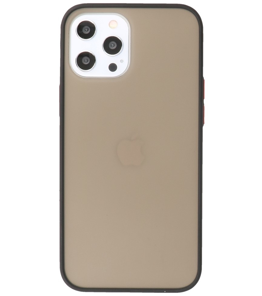 Farvekombination hårdt etui til iPhone 12 Pro Max sort