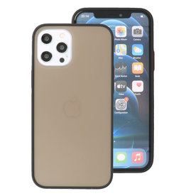 Custodia rigida con combinazione di colori per iPhone 12 Pro Max nera