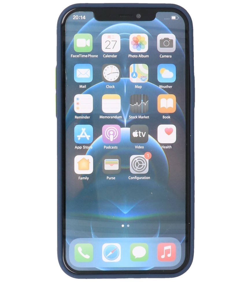 Farvekombination hårdt etui til iPhone 12 Pro Max Blue