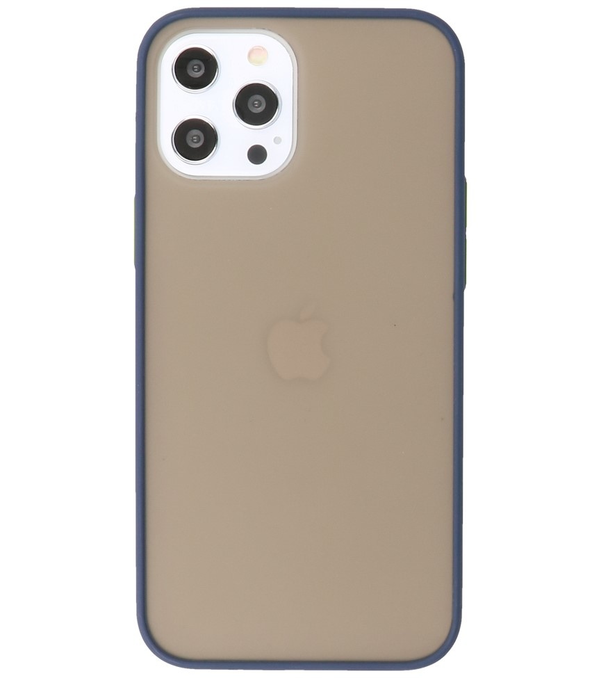 Coque Rigide Combinaison De Couleurs Pour iPhone 12 Pro Max Bleu