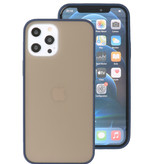 Estuche rígido con combinación de colores para iPhone 12 Pro Max Azul