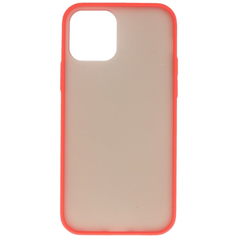 Estuche rígido con combinación de colores para iPhone 12 Pro Max Rojo