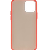 Estuche rígido con combinación de colores para iPhone 12 Pro Max Rojo