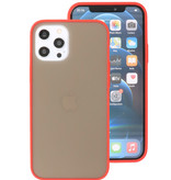 Estuche rígido con combinación de colores para iPhone 12 Pro Max Rojo