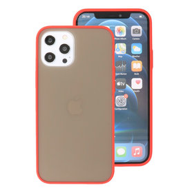 Farvekombination hårdt etui til iPhone 12 Pro Max rød