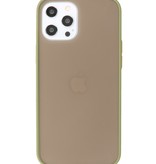 Estuche rígido con combinación de colores para iPhone 12 Pro Max Verde