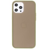 Estuche rígido con combinación de colores para iPhone 12 Pro Max Verde