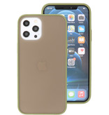 Estuche rígido con combinación de colores para iPhone 12 Pro Max Verde
