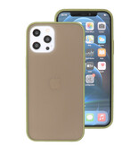 Custodia rigida con combinazione di colori per iPhone 12 Pro Max Verde