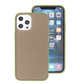 Coque Rigide Combinaison De Couleurs Pour iPhone 12 Pro Max Vert