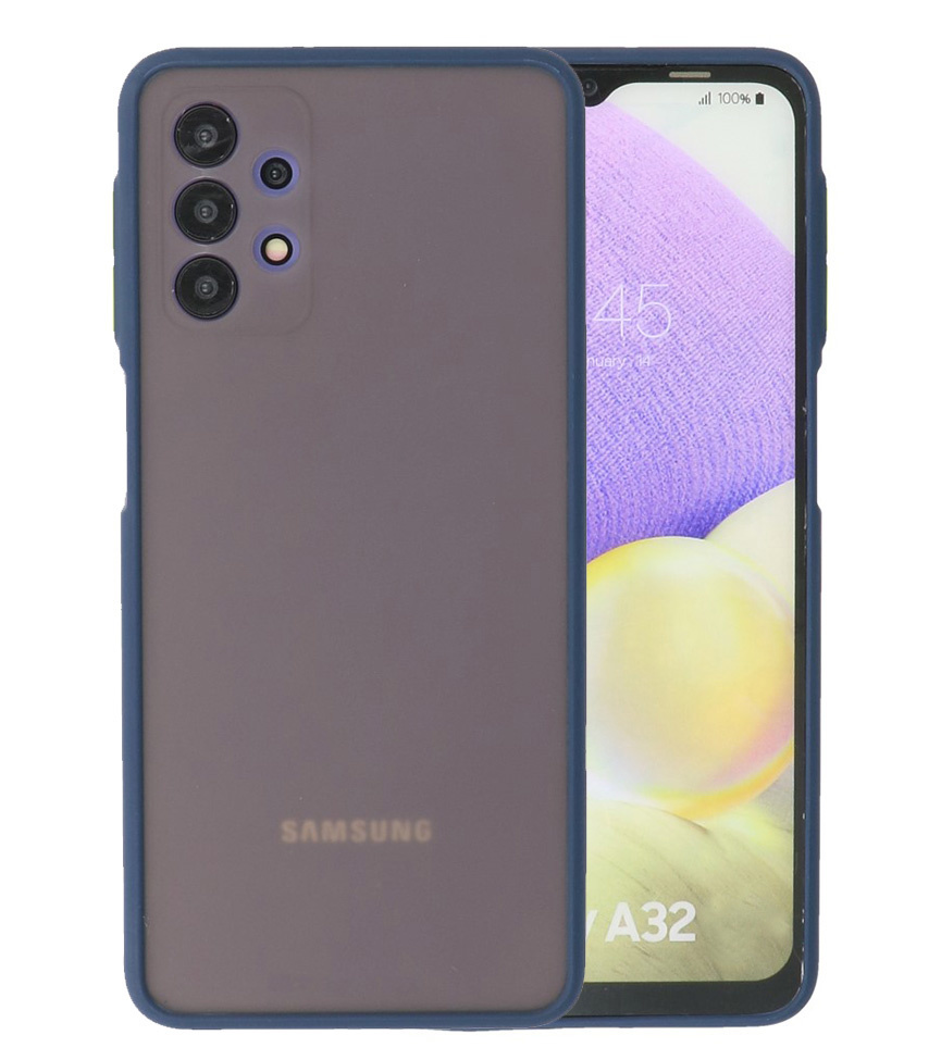 Color Combination Hard Case for Samsung Galaxy A32 4G Blue