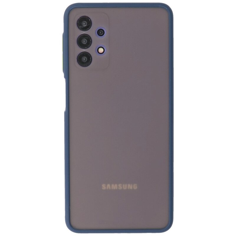 Estuche rígido con combinación de colores para Samsung Galaxy A32 4G Azul