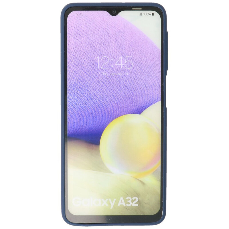 Custodia rigida con combinazione di colori per Samsung Galaxy A32 4G blu