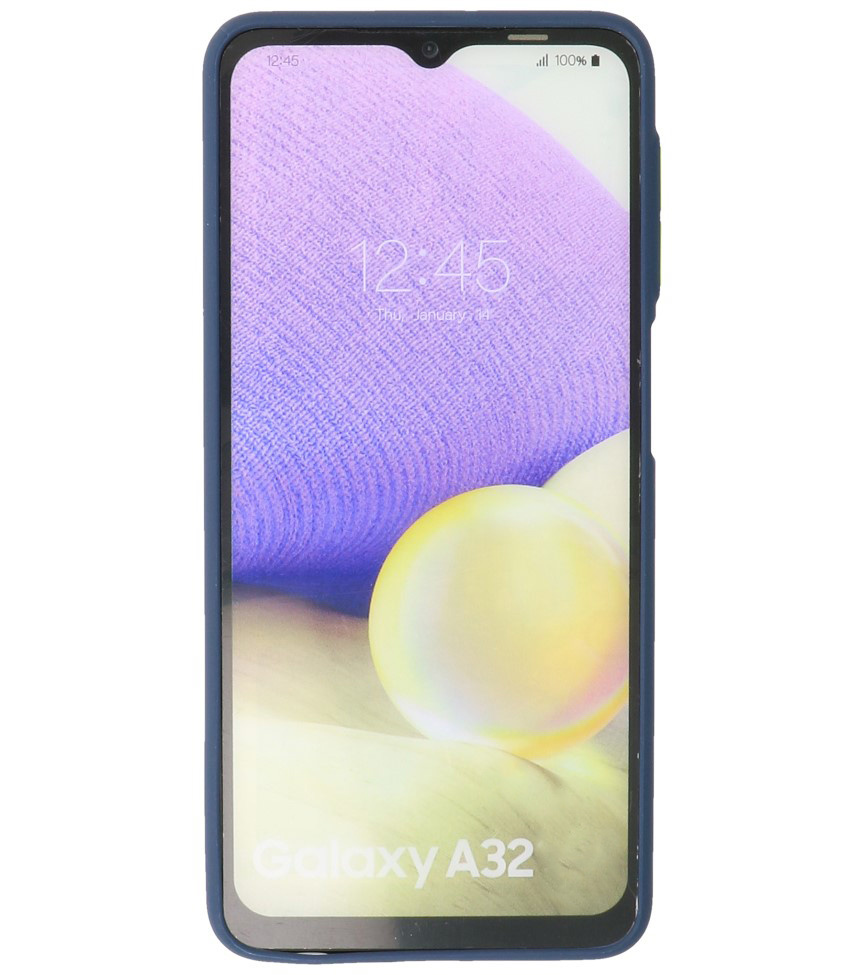 Estuche rígido con combinación de colores para Samsung Galaxy A32 4G Azul
