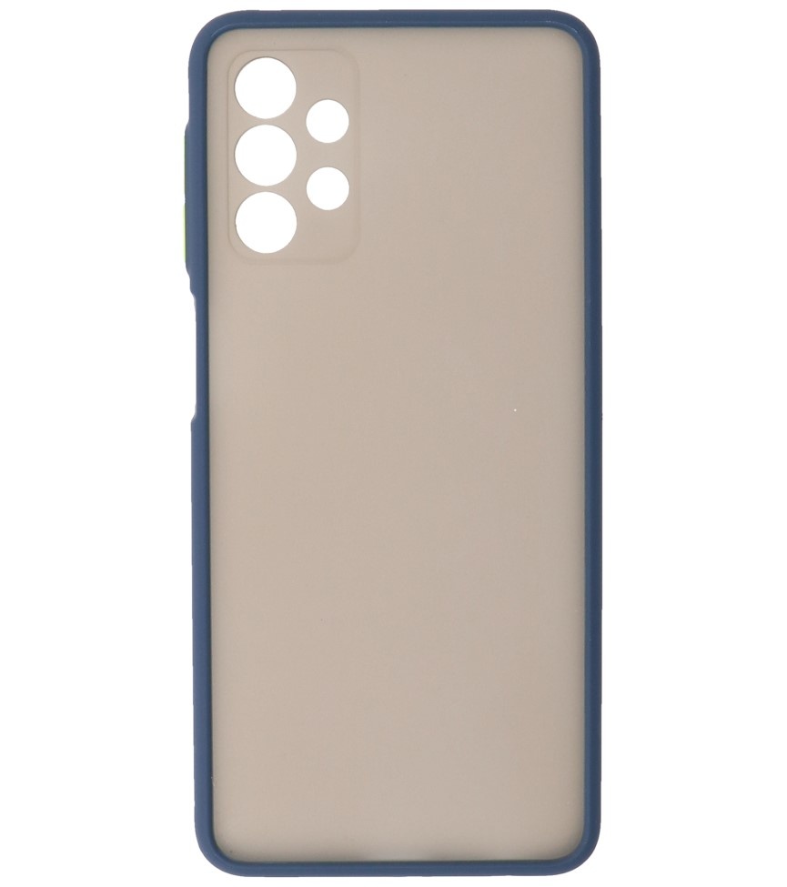 Custodia rigida con combinazione di colori per Samsung Galaxy A32 4G blu