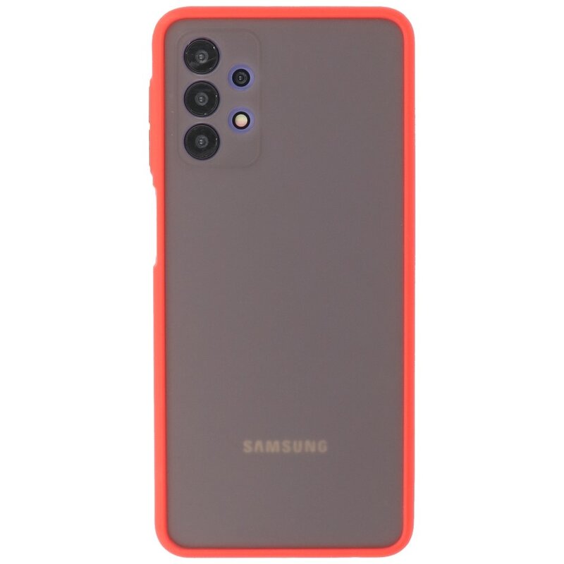 Custodia rigida con combinazione di colori per Samsung Galaxy A32 4G Rosso