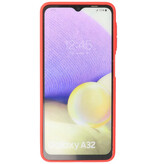 Custodia rigida con combinazione di colori per Samsung Galaxy A32 4G Rosso