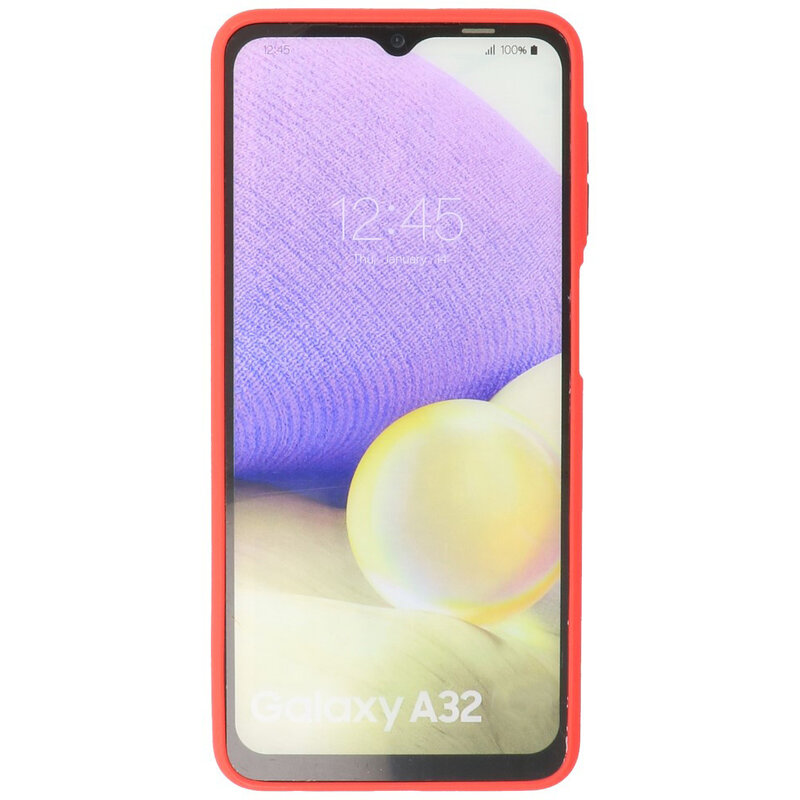 Custodia rigida con combinazione di colori per Samsung Galaxy A32 4G Rosso