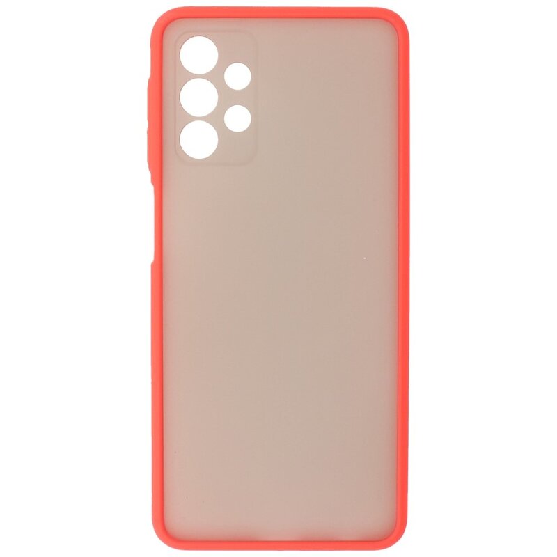 Custodia rigida con combinazione di colori per Samsung Galaxy A32 4G Rosso