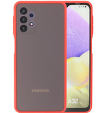 Custodia rigida con combinazione di colori per Samsung Galaxy A32 4G Rosso