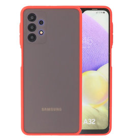 Custodia rigida con combinazione di colori Samsung Galaxy A32 4G rossa