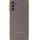 Estuche rígido con combinación de colores para Samsung Galaxy A32 4G Verde
