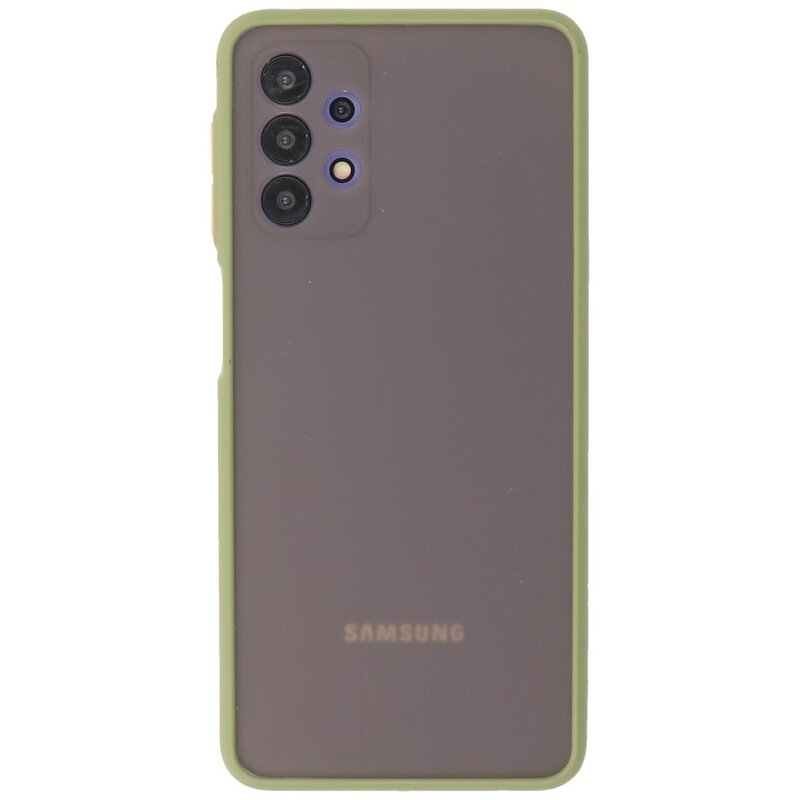 Custodia rigida con combinazione di colori per Samsung Galaxy A32 4G Verde