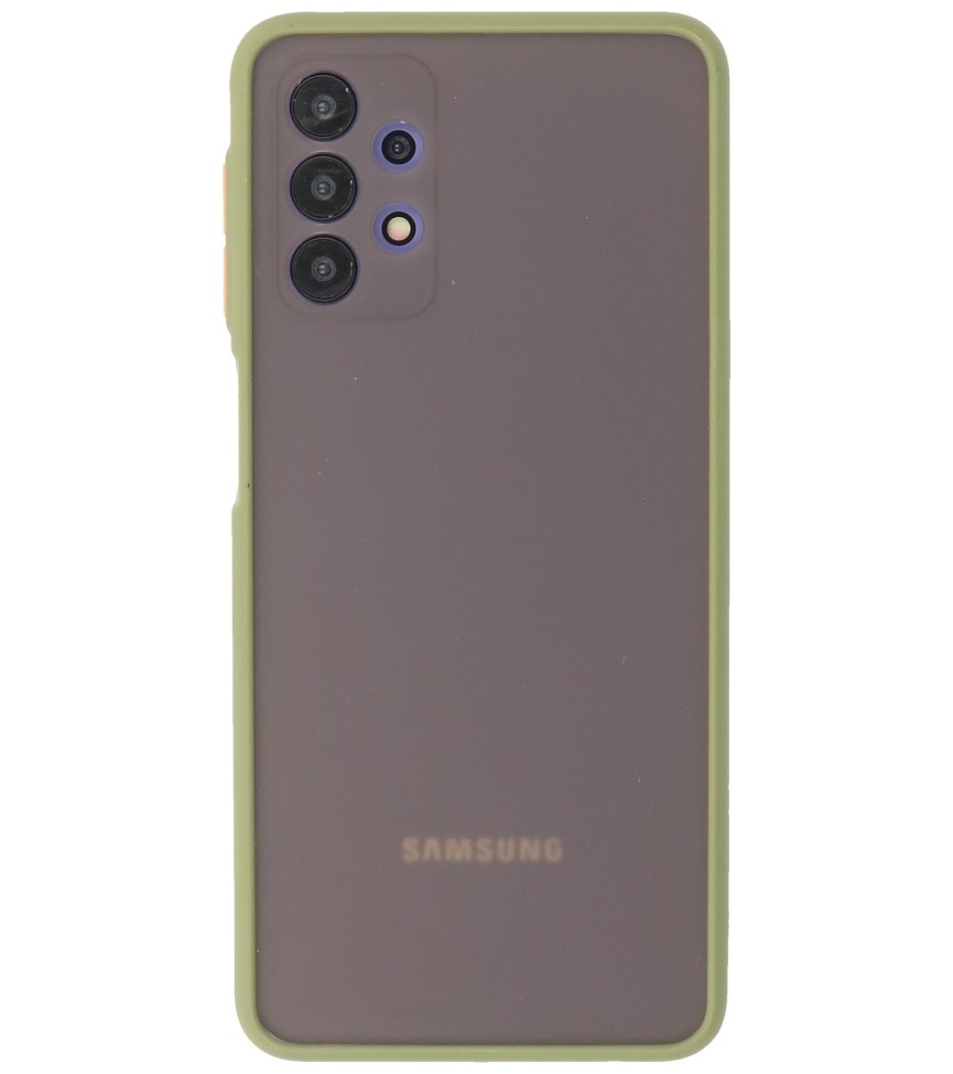Color Combination Hard Case for Samsung Galaxy A32 4G Green