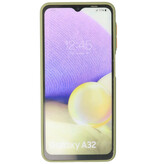 Custodia rigida con combinazione di colori per Samsung Galaxy A32 4G Verde