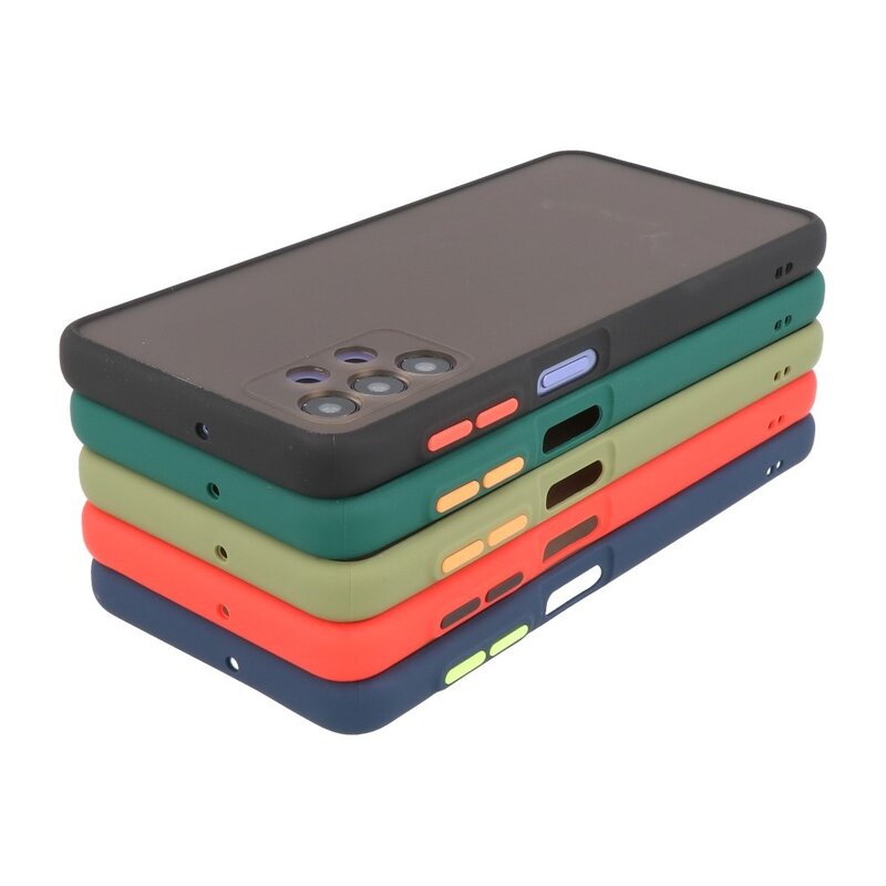 Custodia rigida con combinazione di colori per Samsung Galaxy A32 4G Verde