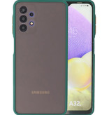 Color Combination Hard Case for Samsung Galaxy A32 4G Dark Green