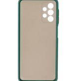 Custodia rigida con combinazione di colori per Samsung Galaxy A32 4G verde scuro