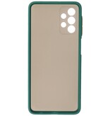 Custodia rigida con combinazione di colori per Samsung Galaxy A32 4G verde scuro