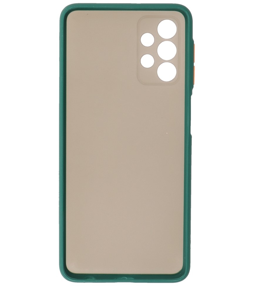 Color Combination Hard Case for Samsung Galaxy A32 4G Dark Green