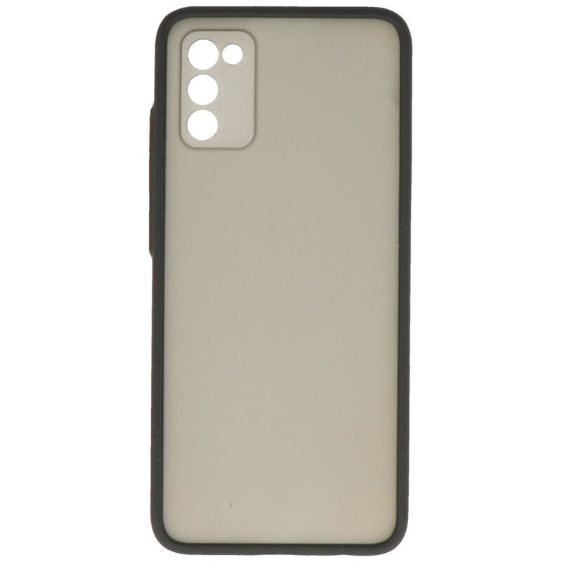 Custodia rigida con combinazione di colori per Samsung Galaxy A02s nera