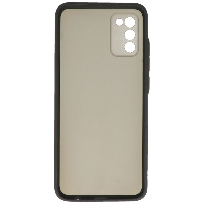 Custodia rigida con combinazione di colori per Samsung Galaxy A02s nera