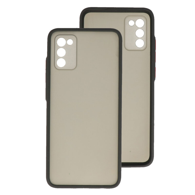 Estuche rígido con combinación de colores para Samsung Galaxy A02s Negro