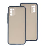 Estuche rígido con combinación de colores para Samsung Galaxy A02s Azul
