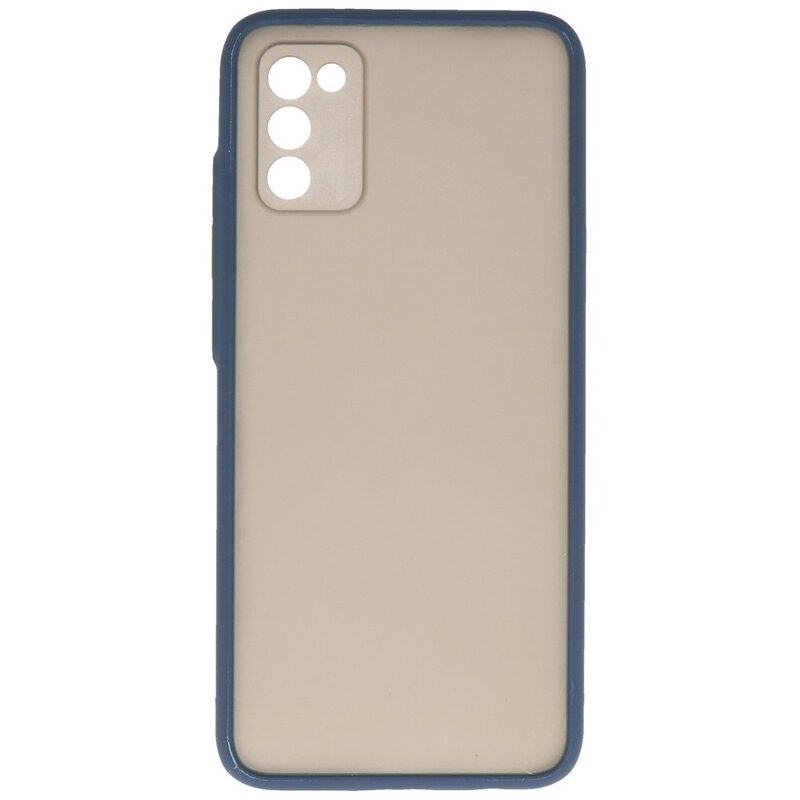 Custodia rigida con combinazione di colori per Samsung Galaxy A02s blu