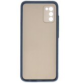 Custodia rigida con combinazione di colori per Samsung Galaxy A02s blu