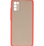 Custodia rigida con combinazione di colori per Samsung Galaxy A02s Rosso